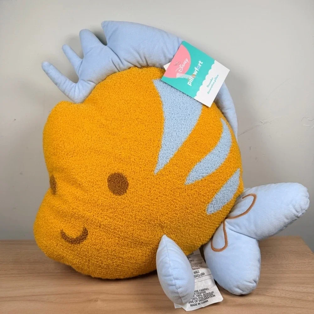 Disney Pillowfort Chip and Flounder Decorative Pillows NEW